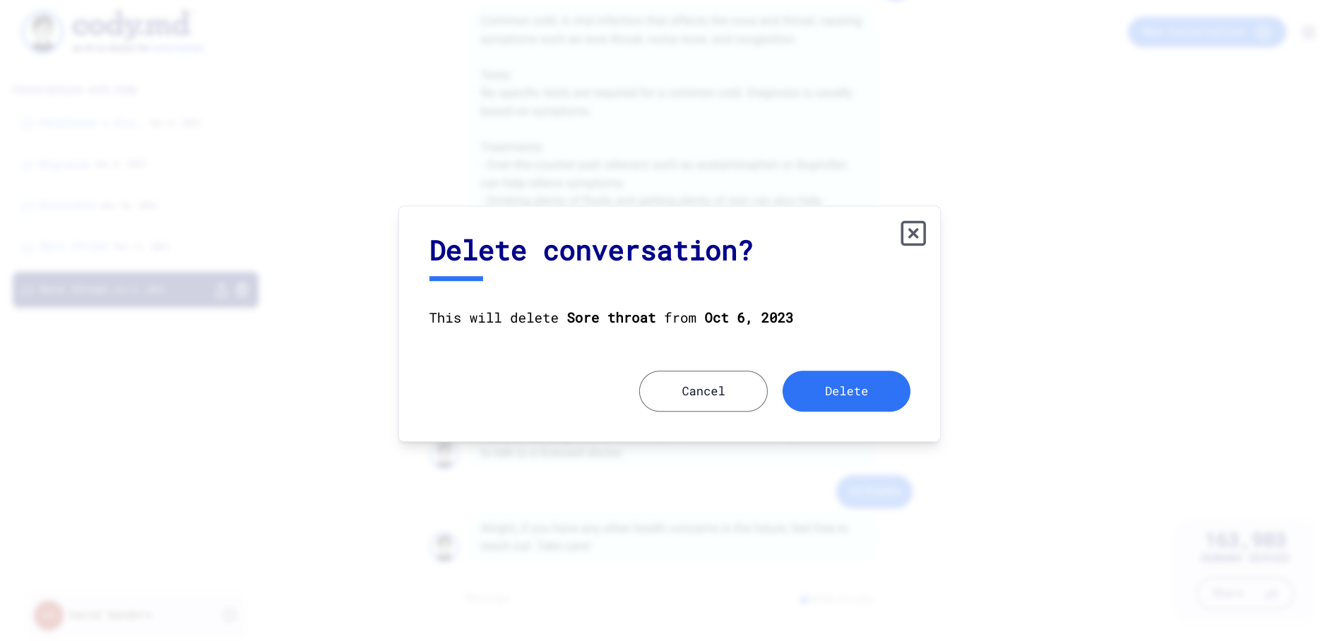 Confirm removal