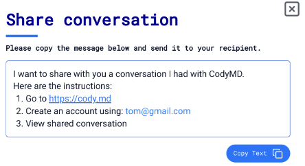 convo share text